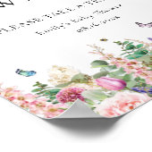 Roze Paarse vlinderbloemige vlinders | Baby's zijn Poster (Hoek)