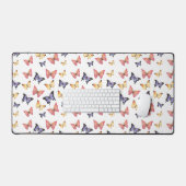 Roze Paarse Vlinders Bureaumat (Keyboard & Muis)