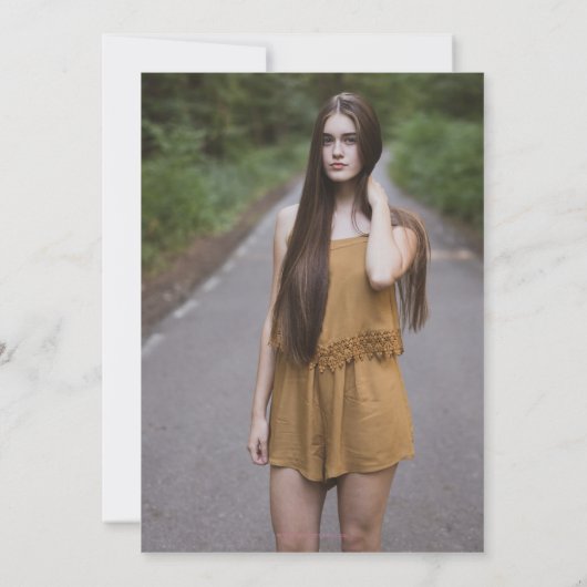 Roze Paarse Vlinders Foto Afstudeerfeest Kaart (Achterkant)