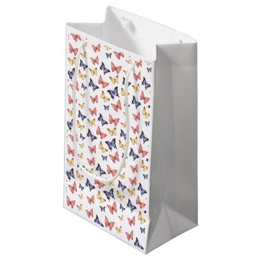 Roze Paarse Vlinders Klein Cadeauzakje (Voorkant Gekanteld)