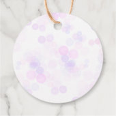 Roze Paarse Vlinders & Wildbloemen Dank u Bedankjes Labels (Achterkant)