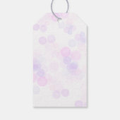 Roze Paarse Vlinders & Wildbloemen Dank u Cadeaulabel (Achterkant)