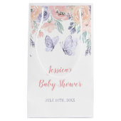 Roze Paarse vlindervlinder Baby shower Klein Cadeauzakje (Voorkant)