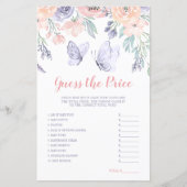 Roze Paarse vlindervlinder raadt het prijsspel (Voorkant)