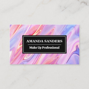 Roze Paarse vloeibare achtergrond Visitekaartje