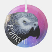 Roze Paarse vogelpest Glas Ornament (Voorkant)