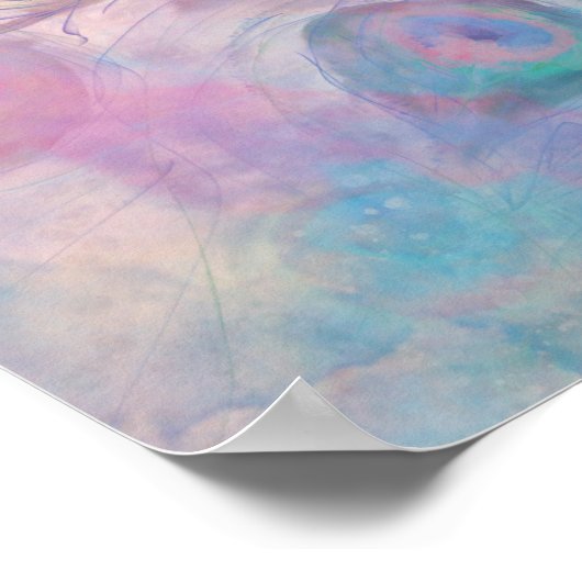 Roze paarse vredesachtergrond welkom in onze poster (Hoek)