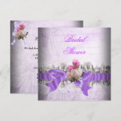 Roze Paarse Vrijgezellenfeest Witte lens Garter Kaart
