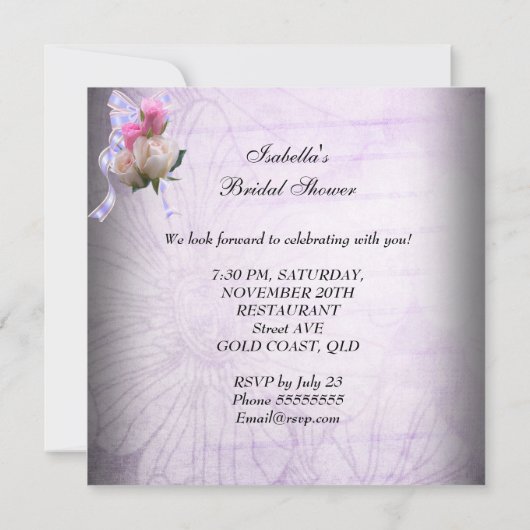 Roze Paarse Vrijgezellenfeest Witte lens Garter Kaart (Achterkant)