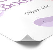 Roze Paarse Walvis Guestbook Poster (Hoek)
