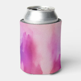 Roze & Paarse Water Kleur Positieve Ruimte Blikjeskoeler