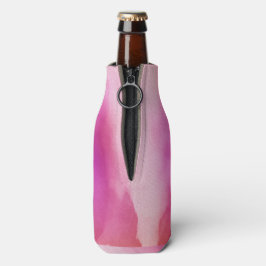 Roze & Paarse Water Kleur Positieve Ruimte Flesjeskoeler