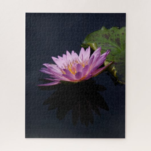 Roze Paarse waterlily Jigzaag Puzzle Legpuzzel (Verticaal)
