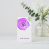 Roze Paarse Waterverf Bloem Modern Chique Custom Visitekaartje (Staand voorkant)