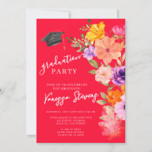 Roze & Paarse Waterverf Bloemen Foto Afstuderen