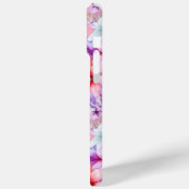 Roze Paarse Waterverf Bloemige Gepersonaliseerde N Case-Mate iPhone Case (Achterkant / Links)