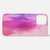 Roze & Paarse Waterverf Case-Mate iPhone Case (Achterkant (horizontaal))