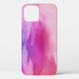 Roze & Paarse Waterverf Case-Mate iPhone Case