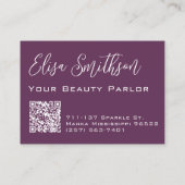 Roze & Paarse Waterverf Dahlia Schattigee Bloemens Visitekaartje (Achterkant)