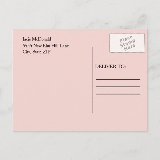 Roze Paarse Waterverf Floral Nursing School Afstud Aankondigingskaart (Achterkant)