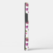 Roze Paarse Waterverf Flowers Hearts Case-Mate iPhone Case (Achterkant / Rechts)