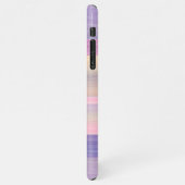 Roze Paarse Waterverf Kunststrips iPhone Hoesje (Linkerkant)