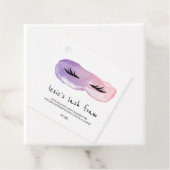 Roze Paarse Waterverf Lash Cleanser Bedankjes Labels (In situ)