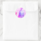 Roze Paarse Waterverf lippenbalsem potlabels Ronde Sticker (Tas)