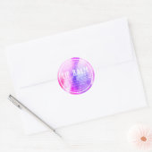 Roze Paarse Waterverf lippenbalsem potlabels Ronde Sticker (Envelop)