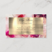 Roze Paarse Waterverf Loyalty Kaart Visitekaartje (Achterkant)