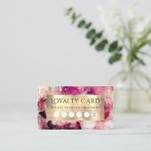 Roze Paarse Waterverf Loyalty Kaart Visitekaartje (Staand voorkant)