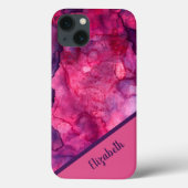 Roze Paarse Waterverf op maat Case-Mate iPhone Case (Achterkant)