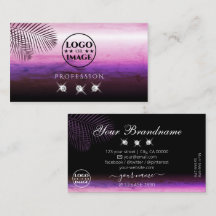 Roze Paarse Waterverf palmbladeren Juwelen voegen 