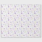  roze Paarse Waterverf petals en prosecco Cadeaupapier (Vlak)