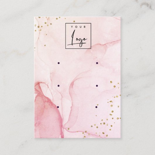 Roze Paarse Waterverf Textuur 3 Veroorbaar beeldsc Visitekaartje (Voorkant)