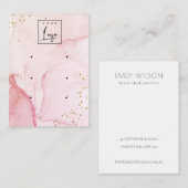 Roze Paarse Waterverf Textuur 3 Veroorbaar beeldsc Visitekaartje (Voorkant / Achterkant)