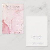 Roze Paarse Waterverf Textuur 3 Veroorbaar beeldsc Visitekaartje (Voorkant / Achterkant)