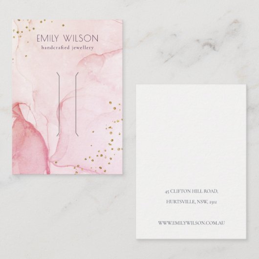 Roze Paarse Waterverf Textuur Haarklemscherm Visitekaartje (Voorkant / Achterkant)