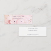 Roze Paarse Waterverf Textuur Oorring beeldscherm Mini Visitekaartje (Voorkant / Achterkant)