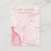 Roze paarse Waterverf Veroorbaar Ketting beeldsche Visitekaartje (Voorkant)