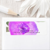 Roze Paarse Waterverf Vloerpartij Etiket (Insitu)