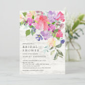 Roze Paarse Waterverf Vrijgezellenfeest Kaart (Staand voorkant)