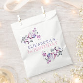 Roze Paarse Waterverf Ze is een Gem Verjaardag Bedankzakje (Geknipt)