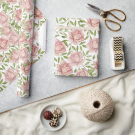 Roze Paarse Waterverfrozen Cadeaupapier