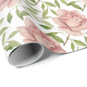 Roze Paarse Waterverfrozen Cadeaupapier (Rol Hoek)