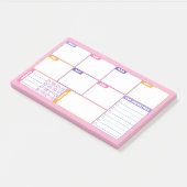Roze Paarse Wekelijkse Planner Habits & To Do's Post-it® Notes (Schuin)
