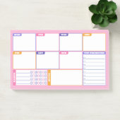 Roze Paarse Wekelijkse Planner Habits & To Do's Post-it® Notes (Kantoor)