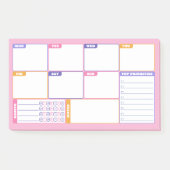 Roze Paarse Wekelijkse Planner Habits & To Do's Post-it® Notes (Voorkant)