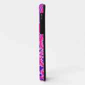 Roze Paarse White Striped Damask 2 iPhone 5 Hoesje (Achterkant/links)