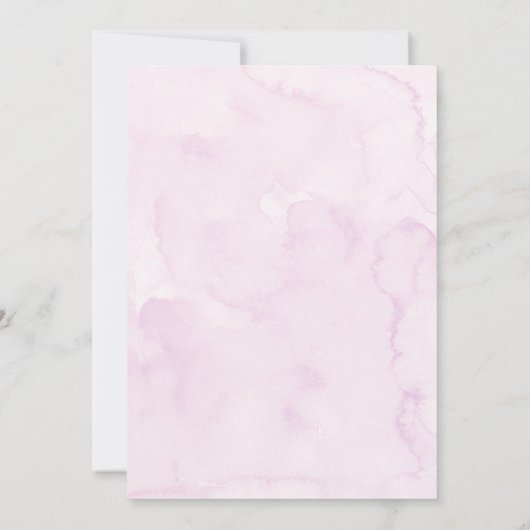 Roze Paarse wilde bloemen eerste verjaardag Kaart (Achterkant)